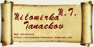 Milomirka Tanackov vizit kartica